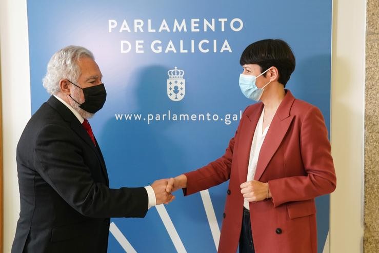 A portavoz do BNG, Ana Pontón, á súa chegada a unha reunión co titular do Parlamento galego, Miguel Santalices, para propor ao novo presidente da Xunta de Galicia, no Parlamento de Galicia, a 2 de maio de 2022, en Santiago de Compostela, A. Álvaro Ballesteros - Europa Press 