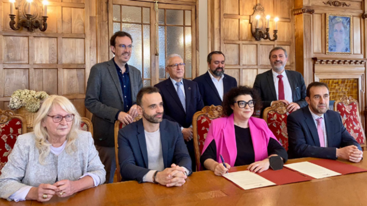 Sinatura do manifesto dos colexios de xornalistas do Estado no Día Mundial da Liberdade de Prensa, en 2022