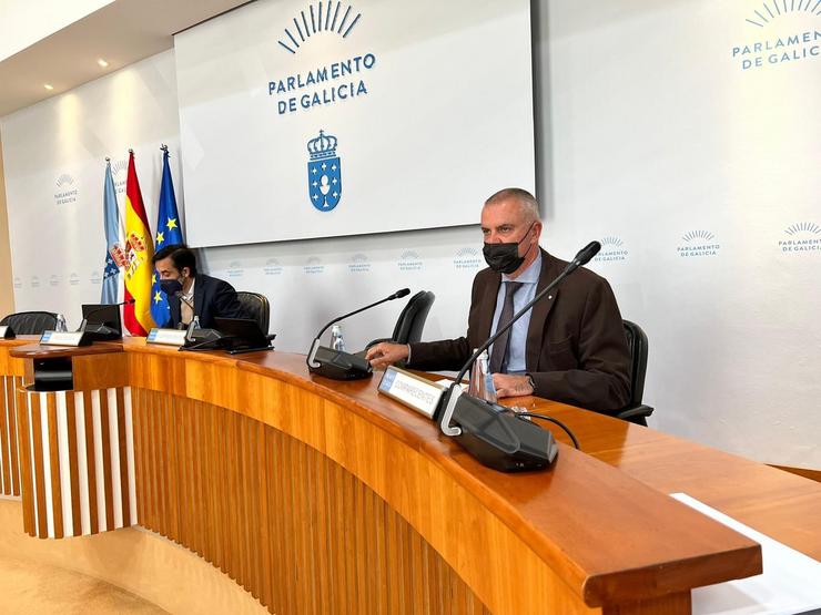 O director xeral de Emerxencias e Interior, Santiago Villanueva, na Comisión Institucional do Parlamento de Galicia / Europa Press