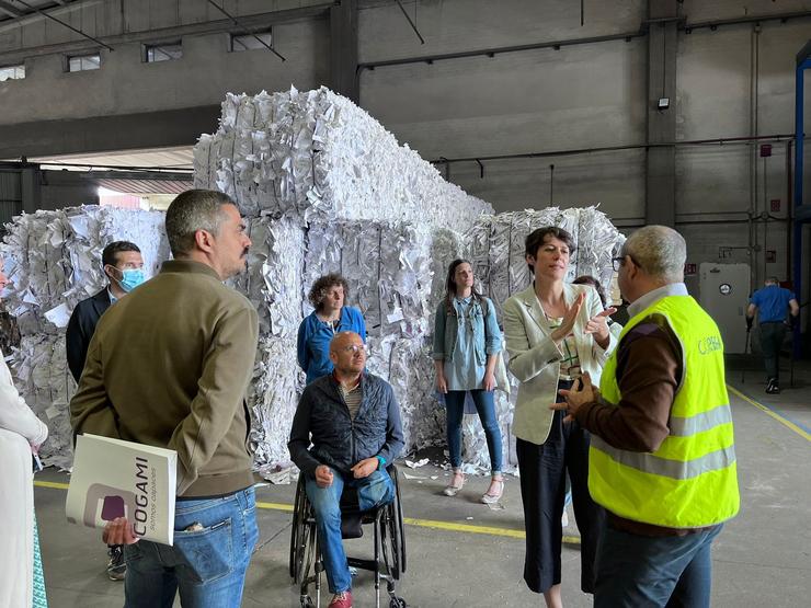 Ana Pontón, portavoz nacional do BNG, visita as instalacións de Coregal / Europa Press