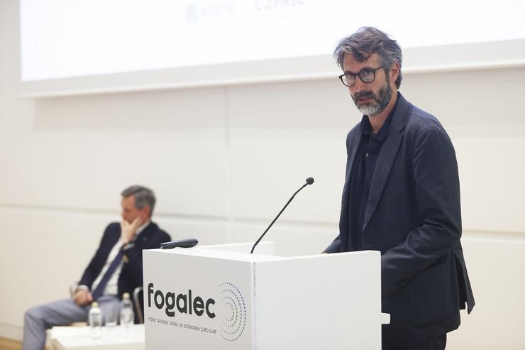 O presidente da Federación Galega de Municipios e Provincias, Alberto Varela, no Foro Galego Local para a Economía Circular /  FEGAMP