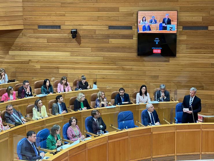 Sesión de control ao presidente da Xunta, Alfonso Rueda, este mércores 15 de xuño no Parlamento / Europa Press