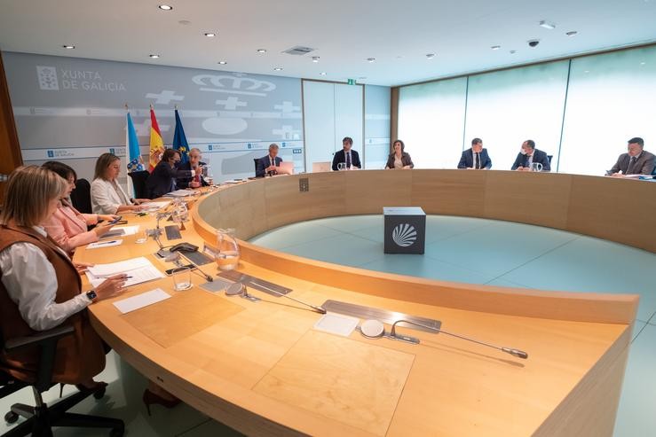 O titular da Xunta, Alfonso Rueda, preside a reunión do Consello 