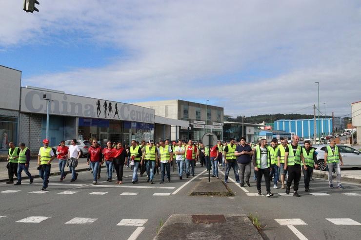 Protestas de traballadores do sector do metal na provincia da Coruña. CIG 