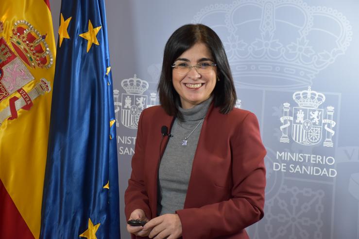 Arquivo - A ministra de Sanidade, Carolina Darias, durante a apertura do evento 'Cancer Now. O cancro en España: unha urxencia vital', organizado pola Fundación ECO.. MINISTERIO DE SANIDADE - Arquivo 