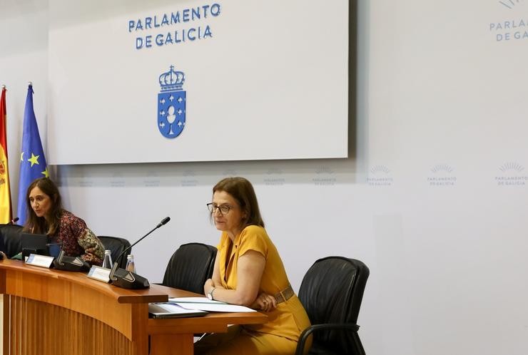 A directora de Augas de Galicia, Teresa Gutiérrez, na Comisión 2º do Parlamento.. XUNTA / Europa Press