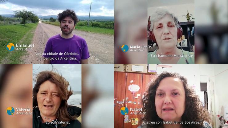 Algúns dos participantes nos Faladoiros online de Vigo / Youtube: Asociación Faladoiros de Vigo