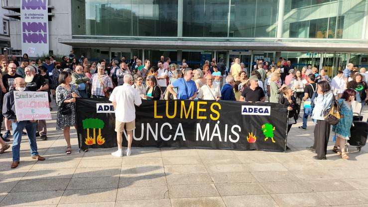Protesta de Lumes Nunca Máis contra a Vaga de lumes de xullo do 2022 