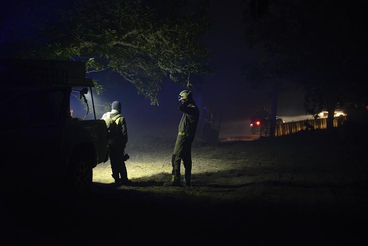 Incendio procedente de Portugal, a 17 de xullo de 2022, en Oímbra, Ourense 