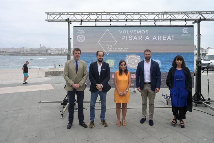 Acto de presentación do Festival Noroeste na praia de Riazor, A Coruña / Europa Press