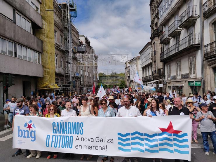 Manifestación convocada polo BNG no Día da Patria 2022 