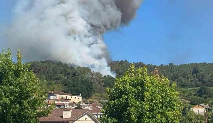 Incendio en Castrelo de Miño 