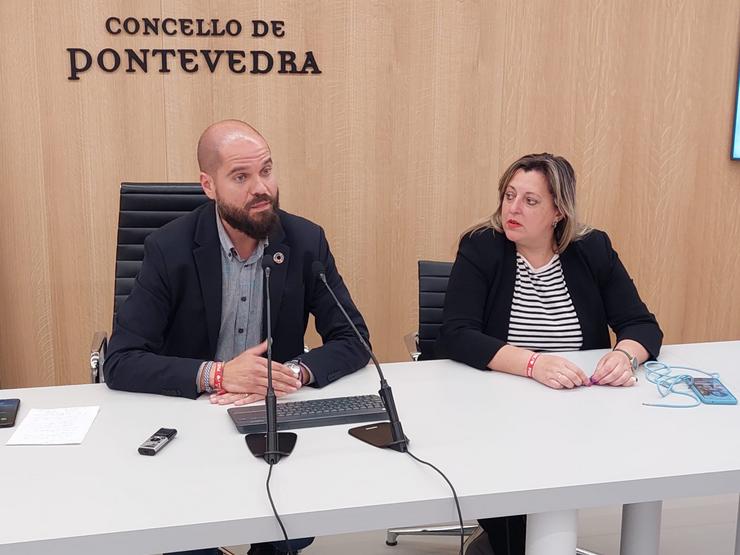Iván Puentes e Yoya Blanco presentan as propostas financiadas con fondos europeos Next Generation / Concello de Pontevedra - Arquivo