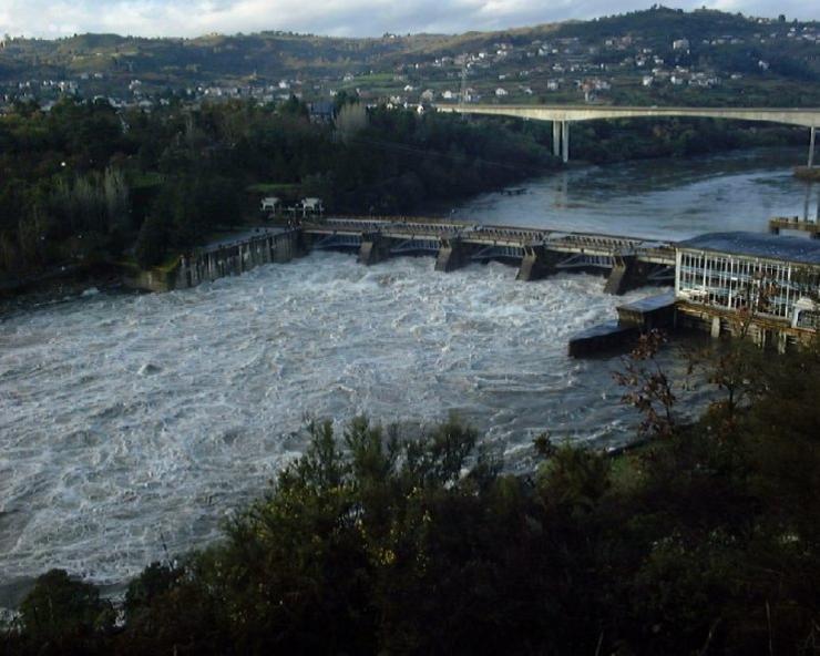 Encoro de Velle, Ourense, en inverno