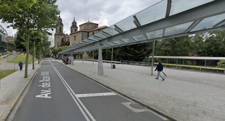 Dársena de Xoán XXIII en Santiago de Compostela / Google Maps.