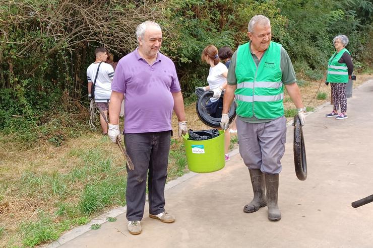 O colectivo ambiental Vaipolorío culminou a súa 22ª Campaña de limpeza do río Gafos retirando 440 quilos de residuos da canle ao seu paso polos concellos de Pontevedra e Vilaboa. VAIPOLORIO / Europa Press