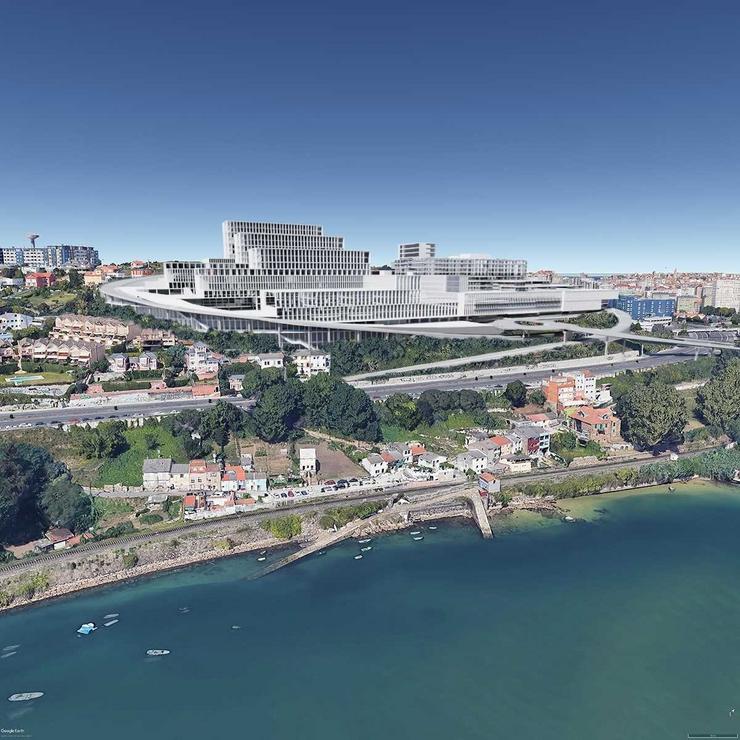 Proxecto do novo Complexo Hospitalario Universitario da Coruña / Xunta  / Europa Press
