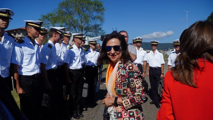 A ministra de Defensa, Margarita Robles, na inauguración do curso académico 2022-2023 na Escola Naval Militar de Marín 