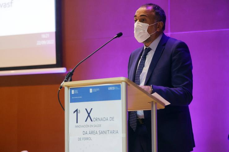 O conselleiro de Sanidade, Xullo García Comesaña, inaugura o I Xornada de Innovación en Saúde da área sanitaria de Ferrol.. XUNTA 