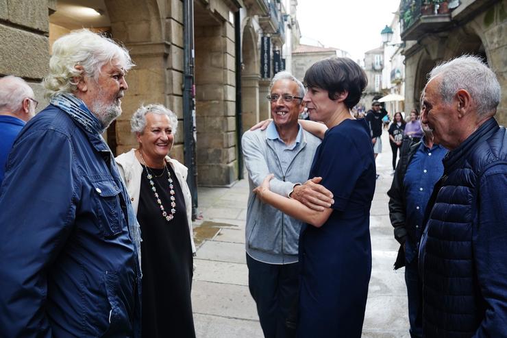 (E-D) Xosé Manuel Beiras, Encarna Otero, Alfredo Suárez Canal, Ana Pontón e Camilo Nogueira xuntos para celebrar o 40 aniversario do BNG / Álvaro Ballesteros