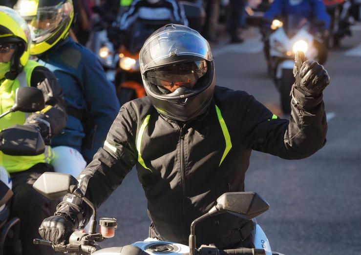 Manifestación de motoristas / arquivo