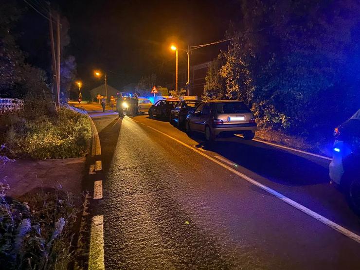 Lugar dunha carreira ilegal en Cecebre. POLICÍA LOCAL DE CAMBRE 