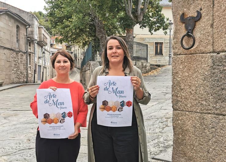 María López e Eva Sampedro na presentación de 'Arte de Man 2022'. Foto: Prensa Concello de Allariz.