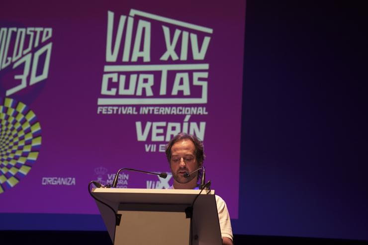 Intervención do director do festival na Gala de Clausura. Foto: Prensa FIC VIA XIV