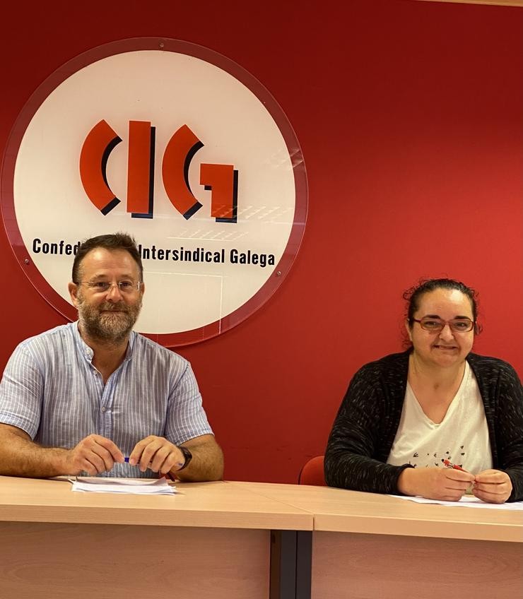 O secretario xeral da CIG, Paulo Carril, xunto coa secretaria de Organización, Susana Méndez, / Europa Press