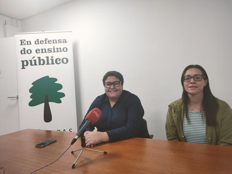 A presidenta de Foanpas, Federación Olívica de Anpas, Iria Salvande, nunha rolda de prensa en Vigo. / Europa Press