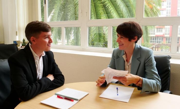 O alcalde de Ribeira, Luís Pérez, e a líder do BNG, Ana Pontón. BNG 