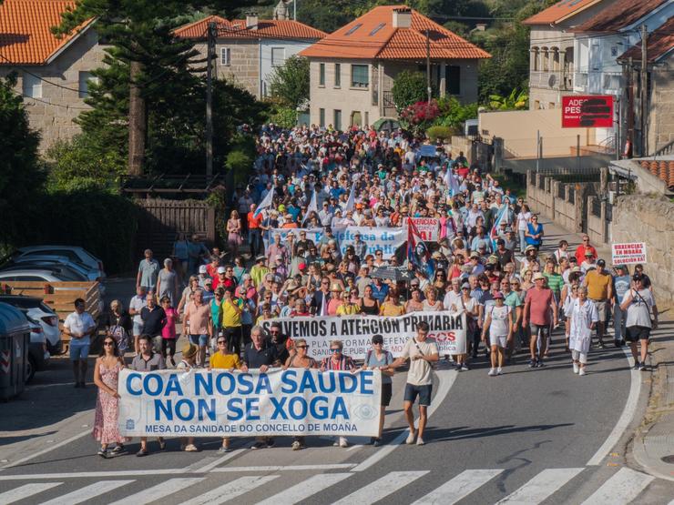 Manifestación para demandar a volta do PAC ao Centro de Saúde de Moaña /  CONCELLO DE MOAÑA 