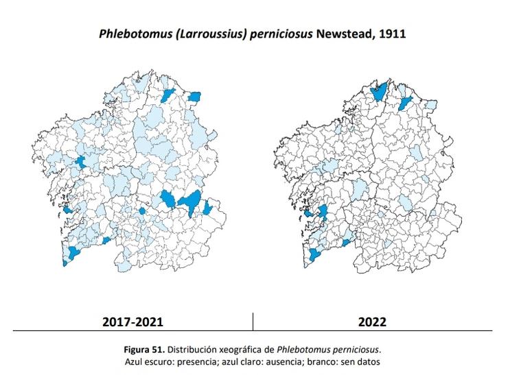 Distribución do 'Phlebotomus perniciosus' 
