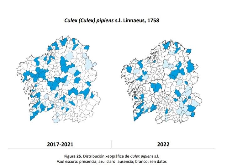 Distribución do 'culex pipiens' 