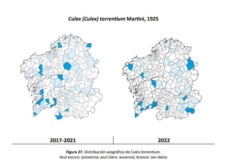 Distribución do 'culex torrentium' 