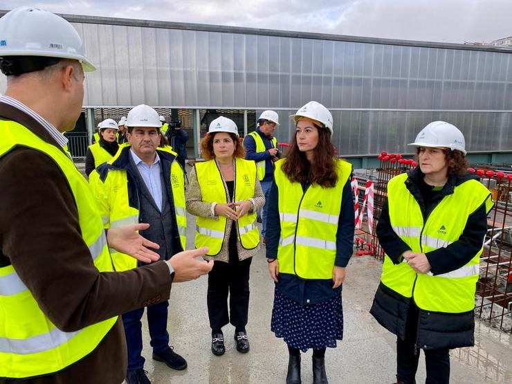 Visita ás obras da estación intermodal do delegado do Goberno, Pedro Branco. CONCELLO DE SANTIAGO / Europa Press