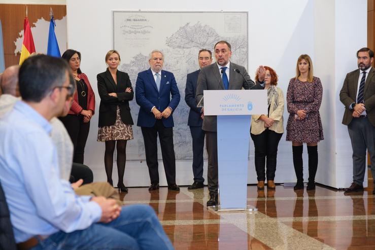 Julio García Comesaña, Fabiola García e Miguel Santalices. XUNTA / Europa Press