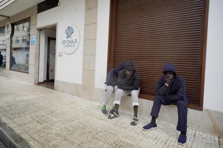 Chegan ao albergue de peregrinos Senda Sur, no Porriño (Pontevedra), 40 persoas migrantes.. JAVIER VÁZQUEZ - EUROPA PRESS 