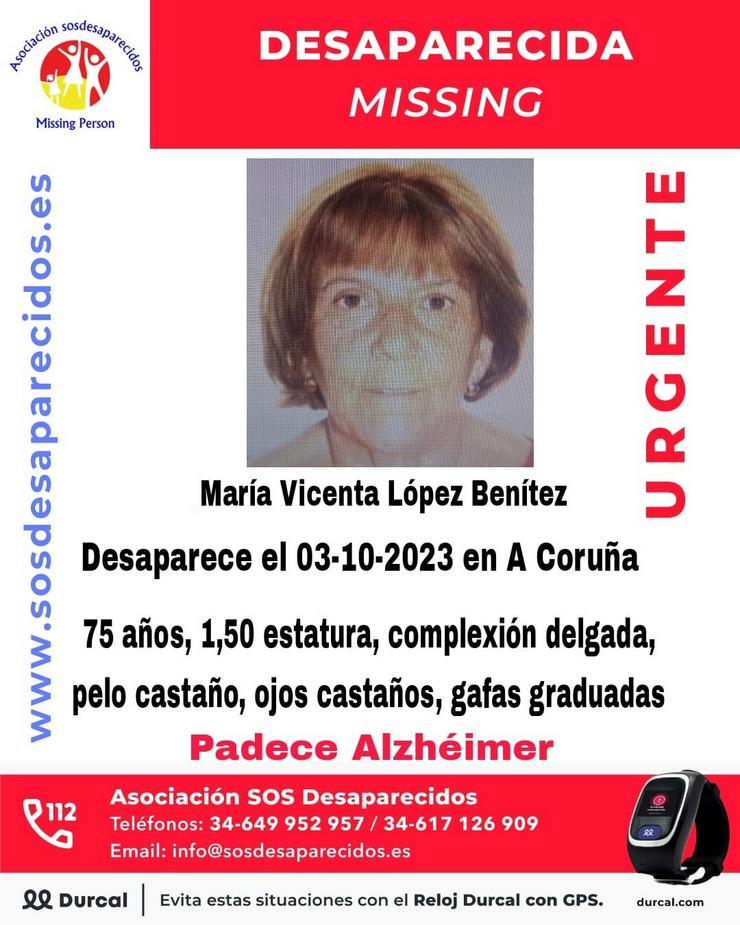 Muller desaparecida na Coruña / SOS DESAPARECIDOS