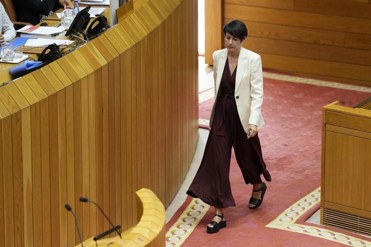 A portavoz nacional do BNG, Ana Pontón, no debate sobre o estado da autonomía. ÁLVARO BALLESTEROS 