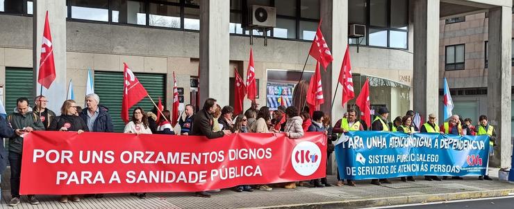 Protesta da CIG ante o Parlamento 