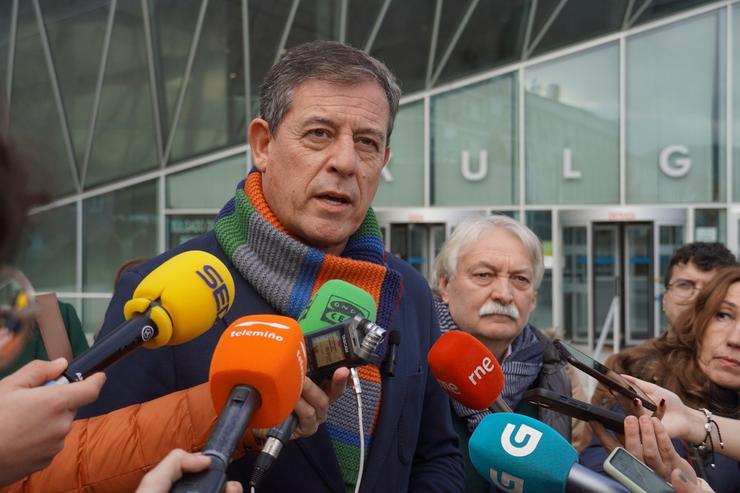 O candidato socialista á Presidencia da Xunta, José Ramón Gómez Besteiro, en Ourense. PSDEG / Europa Press