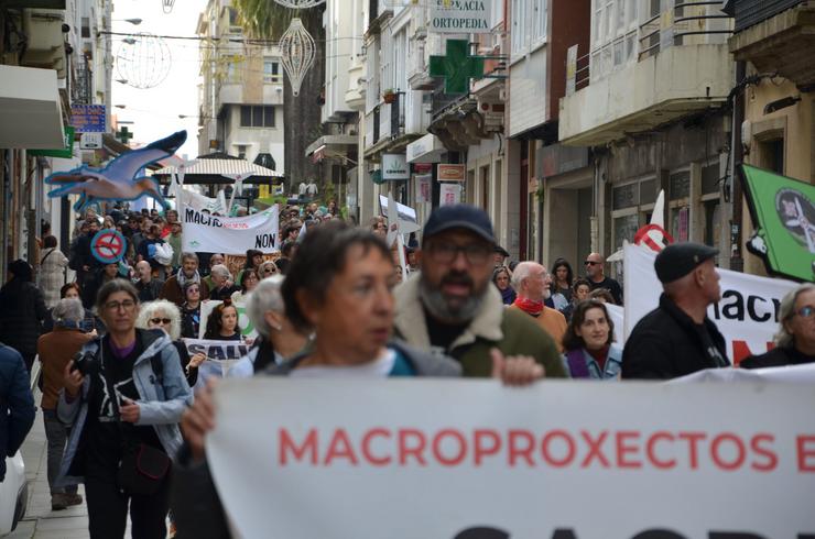 Manifestación en Ferrol contra os eólicos 