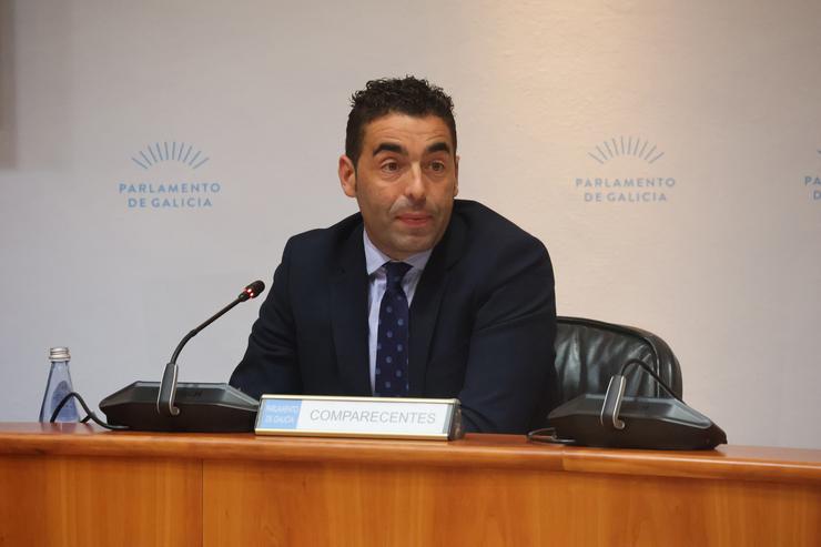 O presidente da Deputación de Pontevedra, Luís López, en comparecencia parlamentaria. PARLAMENTO / Europa Press