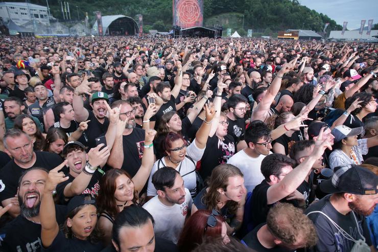Público durante a actuación de Papa Roach no Resurrection Fest, a 30 de xuño de 2023, en Viveiro / Carlos Castro - Arquivo / Europa Press
