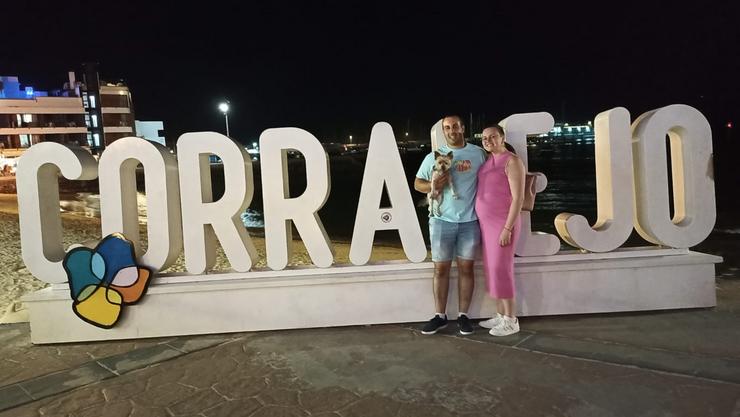 Rocío e Sergio na súa viaxe a Fuerteventura / Cedida