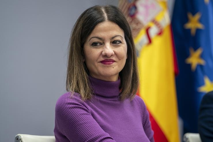 A ministra de Mocidade e Infancia, Sira Rego, participa en coloquio sobre menores, na sede do ministerio, a 18 de decembro de 2023, en Madrid / A. Pérez Meca - Arquivo