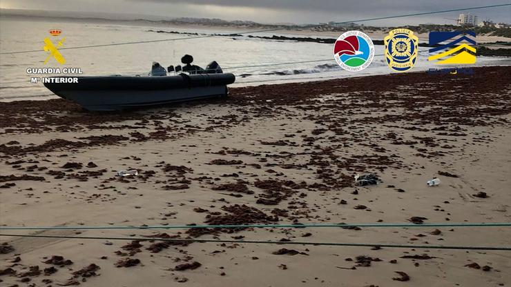 Planeadora utilizada polo clan dos Piturros para descargar droga en Portugal / Garda Civil