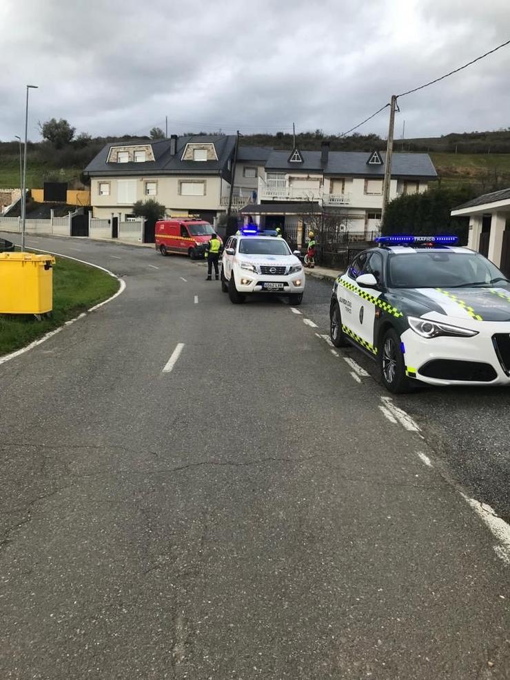 Lugar de Portomouriscade, Petín, onde morreu un home de 69 anos ao chocar contra un muro coa súa motocicleta / GARDA CIVIL 