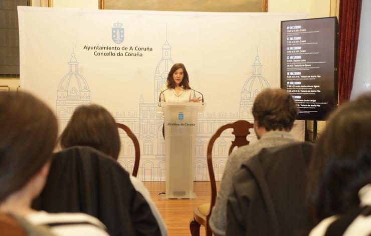 A alcaldesa da Coruña, Inés Rey, presenta a programación de Nadal / CONCELLO DA CORUÑA